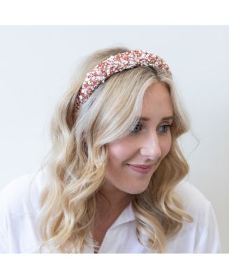 Women s All that Glitters Headband - Rose Gold + White