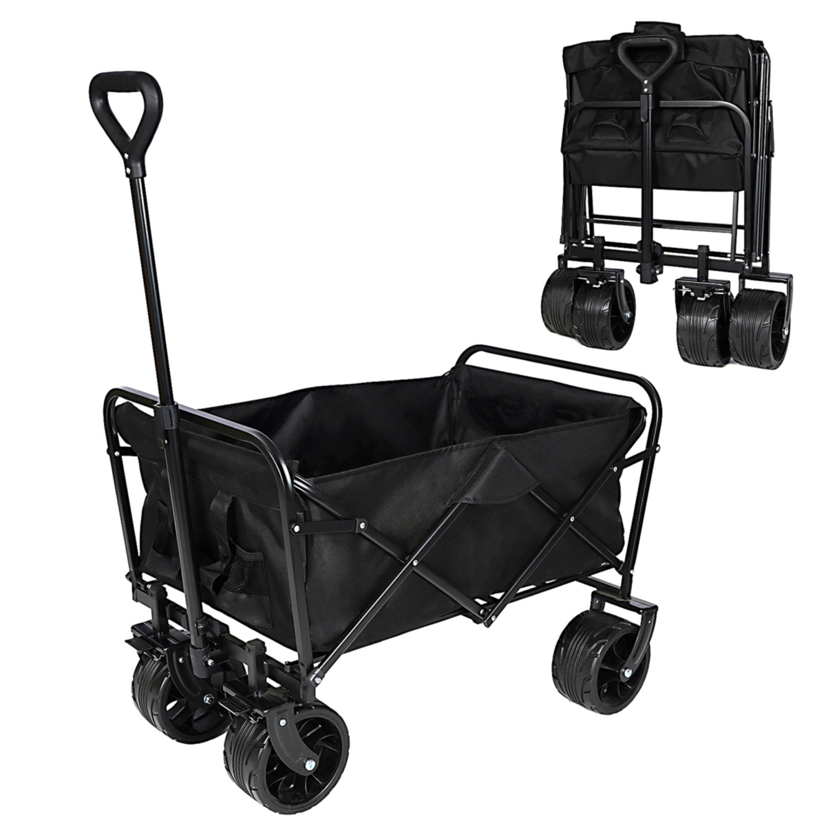 Streamdale Furniture Rugged Folding Wagon Effortless Off-Road Transportation, Heavy-Duty Storage