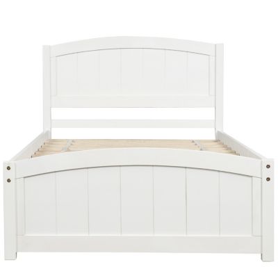 Streamdale Wood Platform Bed With Headboard, Footboard And Wood Slat Support Twin