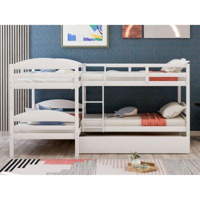 Streamdale Twin L-Shaped Bunk Bed With Trundle