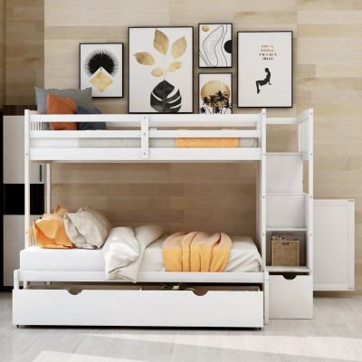 Streamdale Twin Over Full Bunk Bed with Storage