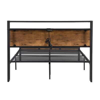  Metal Platform Bed with USB, Storage & Easy Assembly