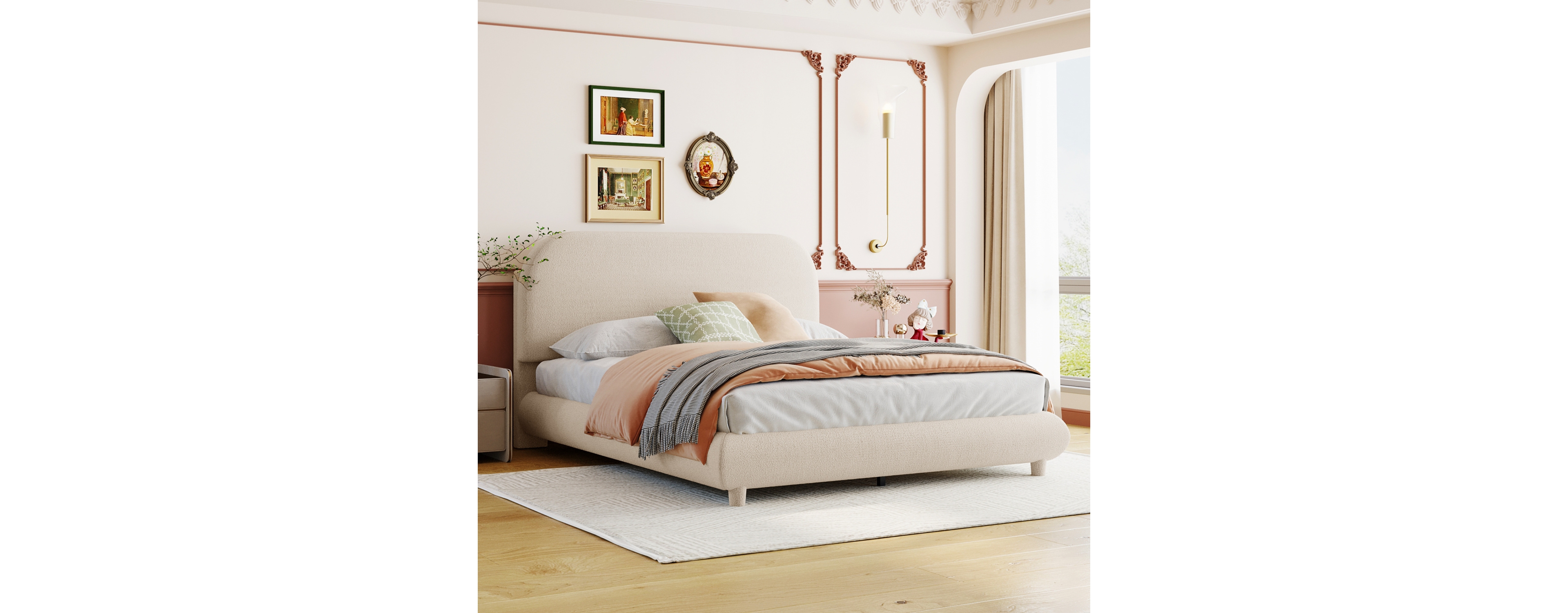 Teddy Fleece Platform Bed - Full