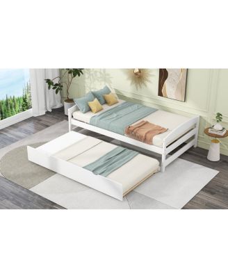 Twin Size Platform Bed With Twin Size Trundle