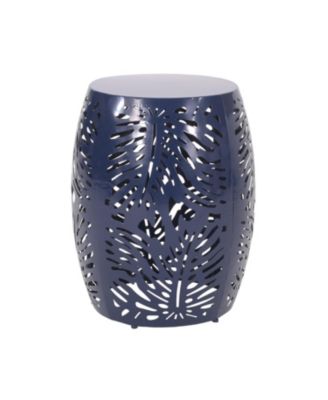 Modern Palm Leaf Side Table with Durable Iron Frame