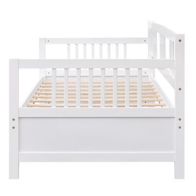 Twin Size Modern Solid Wood Daybed, Multifunctional Bed Frame