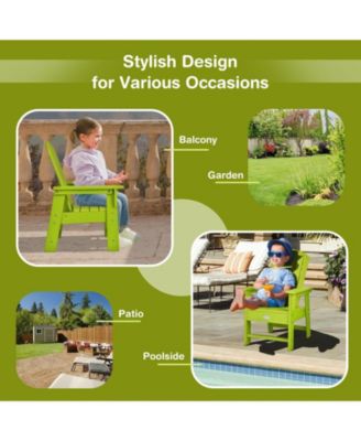 Patio Kids' Adirondack Chair with Ergonomic Backrest