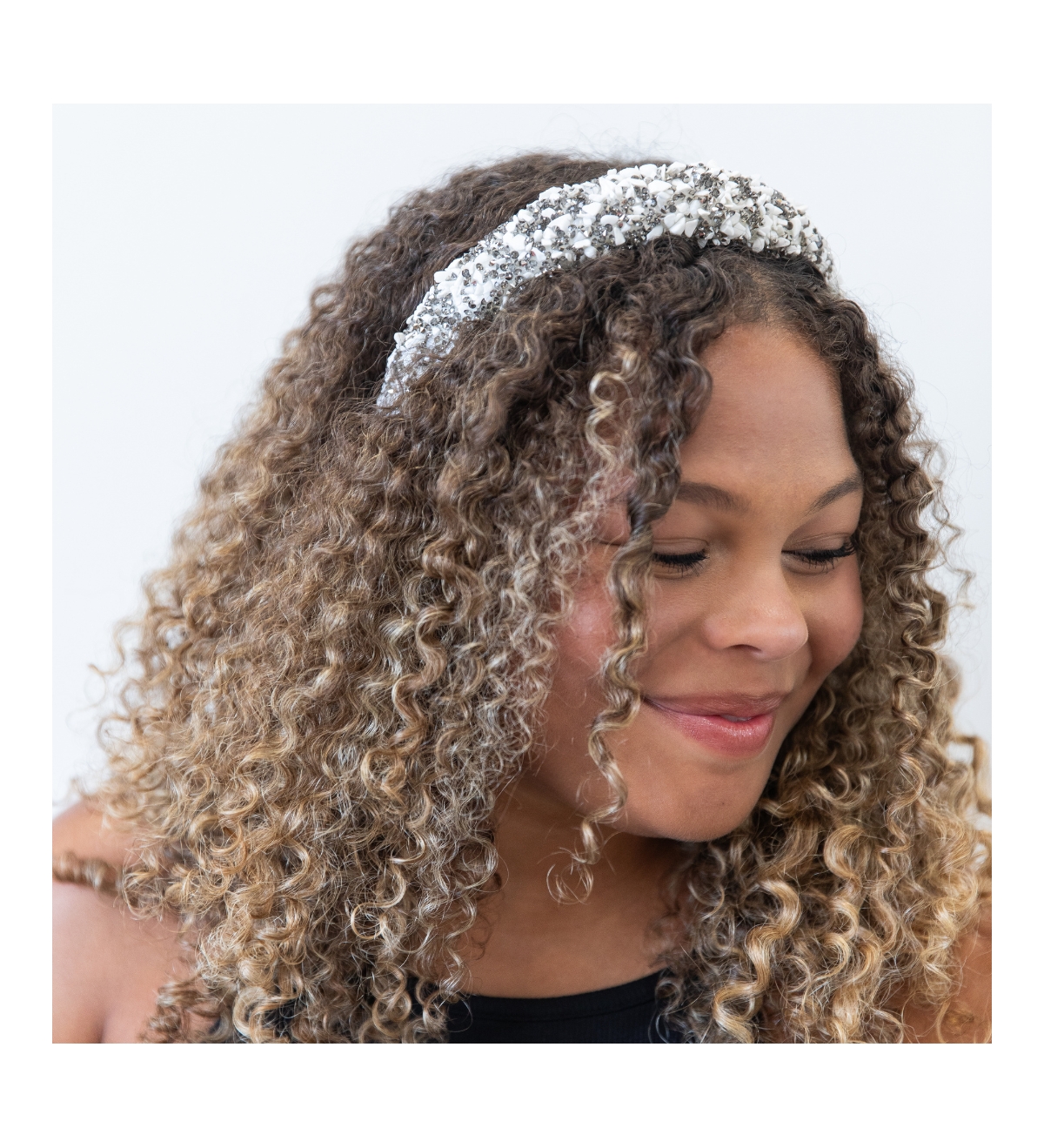 Headbands of Hope Women s All that Glitters Headband - Gunmetal + White
