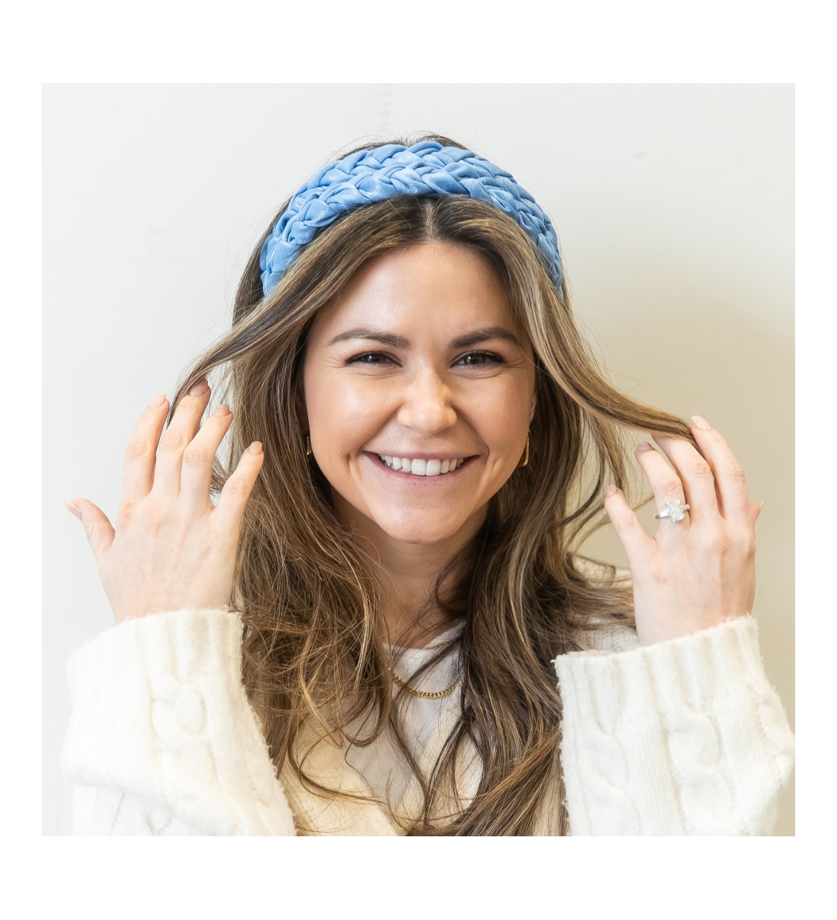 Headbands of Hope Women s Blushing Braid Headband - Blue - blue