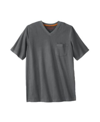 Big & Tall by KingSize Heavyweight Pocket V-Neck Tee