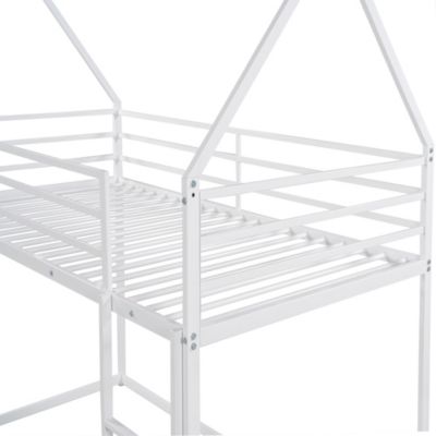 Streamdale Twin Over Twin House Bunk Bed With Built-In Ladder