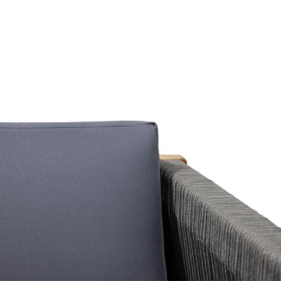 Modern Rattan Club Chair Set with Waterproof Cushions