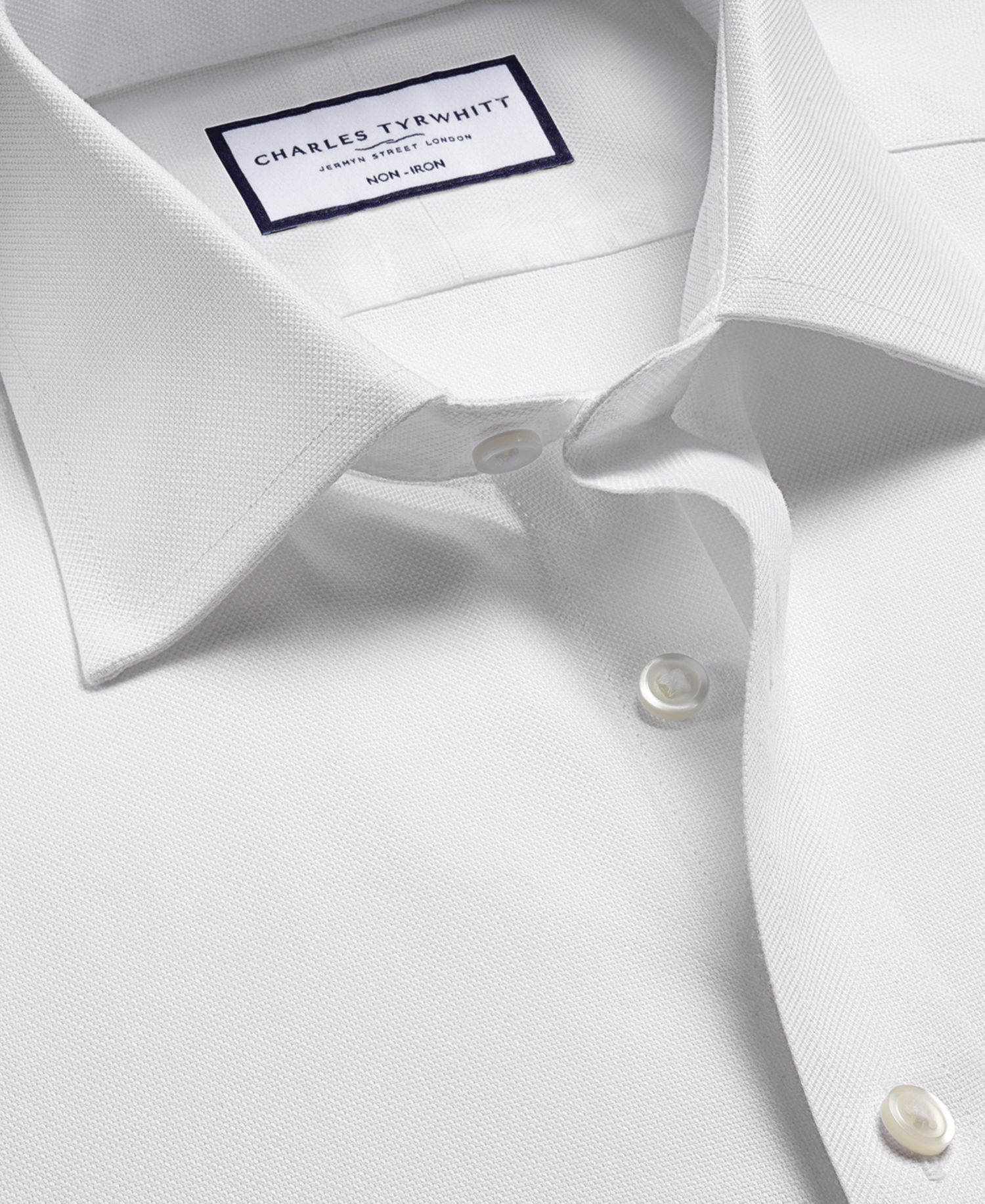 Мужская приталенная рубашка Royal Oxford Dress из негладкого материала