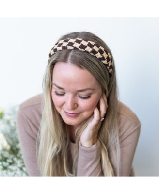 Padded Headband - Brown Checkered
