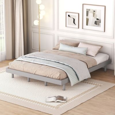 Modern Design Queen Floating Platform Bed Frame