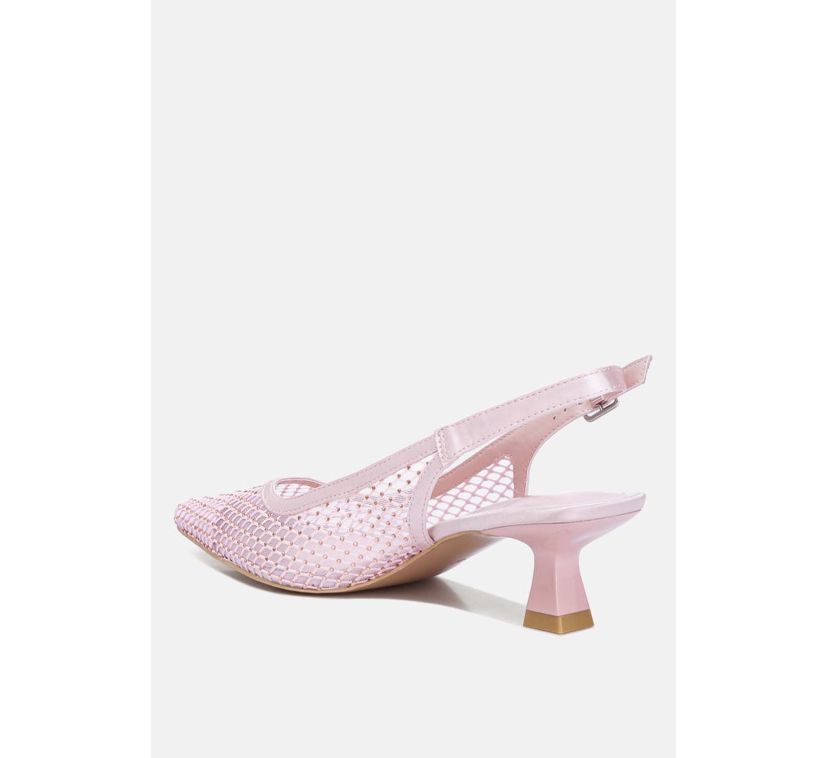 Siev rhinestone slingback mules