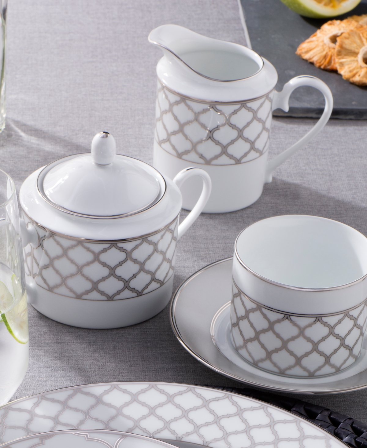 Noritake Eternal Palace Sugar Creamer Set In White