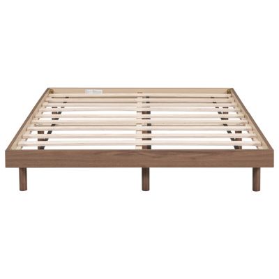 Full Size Wood Floating Platform Design Bed Frame