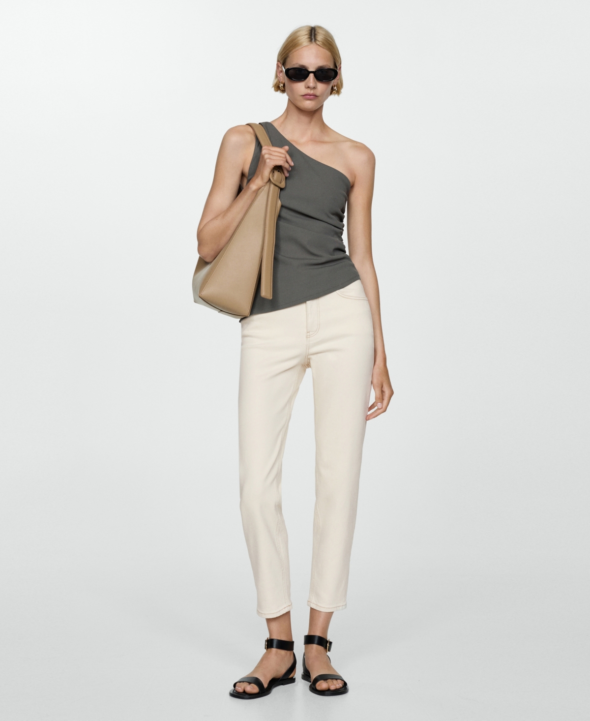 Mango Women's Mom Comfort High Rise Jeans