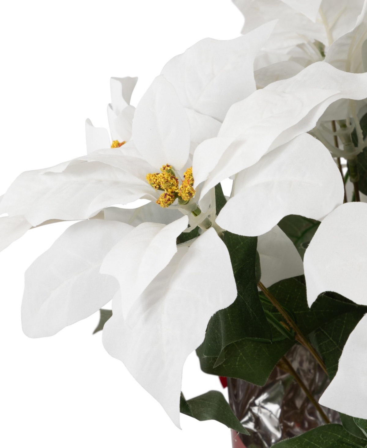 Northlight White Artificial Christmas Poinsettia 13.75" In White