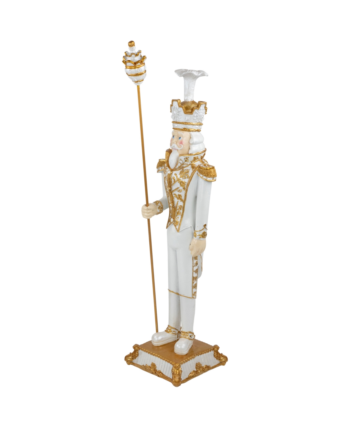 Northlight Blue And Red Standing Christmas Nutcracker Soldier Holding A Sceptor 25.75" In Blue
