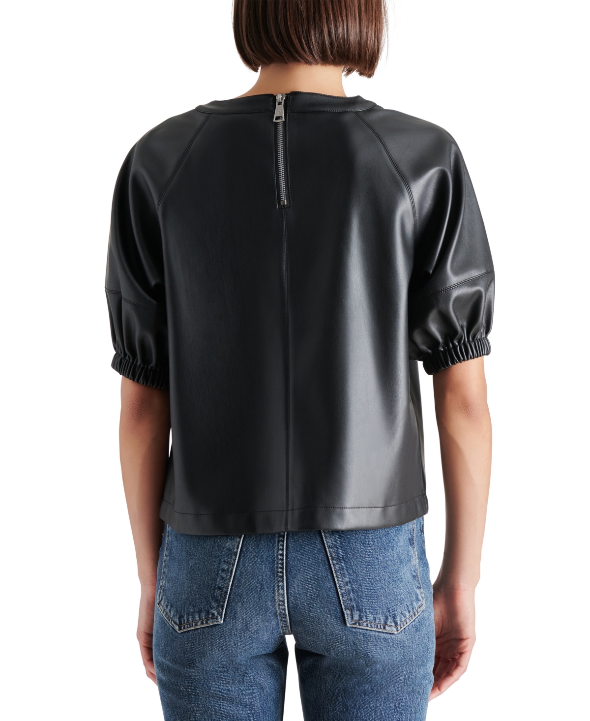 Steve Madden Women's Reilly Faux-Leather Top