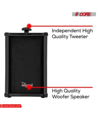 Outdoor Speakers Stereo In Wall 100W Peak Passive Home Audio System