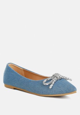 Women's Ellerby Embellished Bow Detail Ballet Flats