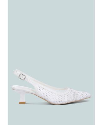 Siev rhinestone slingback mules