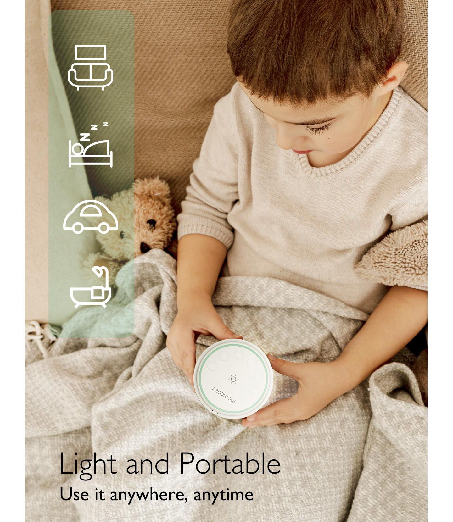 Momcozy Portable White Noise Machine with 20 Soothing Sounds, цвет: Белый — фото 2
