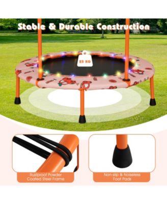 36 Inch Mini Trampoline with Colorful LED Lights and Bluetooth Speaker
