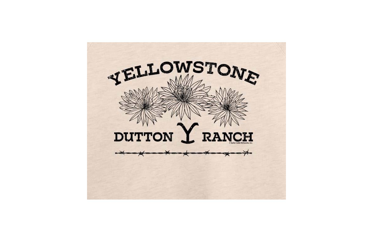 Hybrid Apparel Yellowstone Wildflowers Plus Size Graphic Pullover In Birch