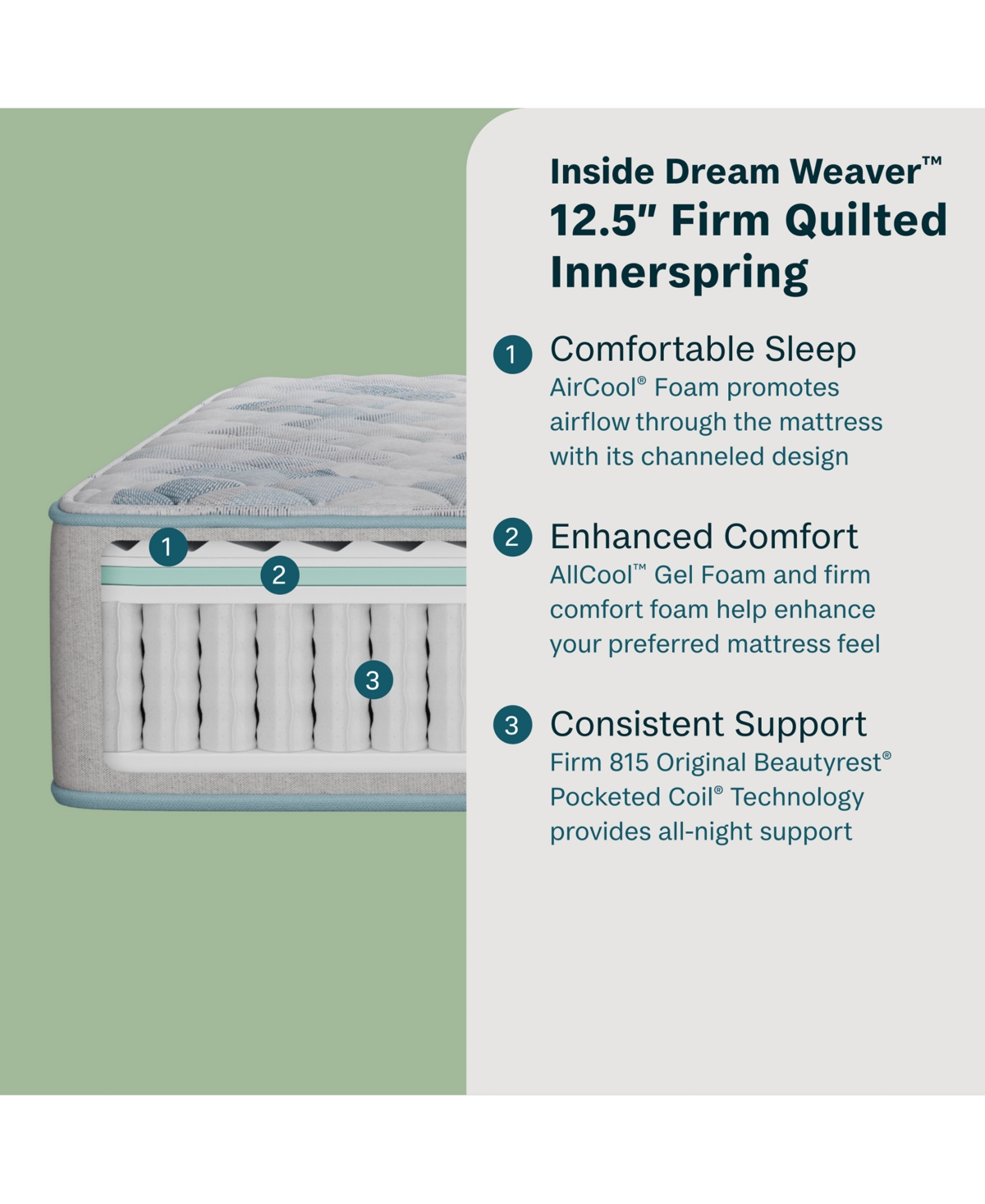 Beautyrest Beautysleep Dream Weaver 12.5" Firm Mattress In No Color