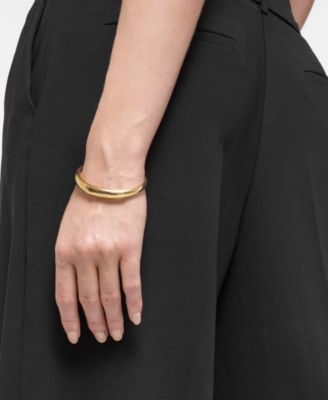 Gold Tarnish Resistant Gold Dome Cuff Bracelet