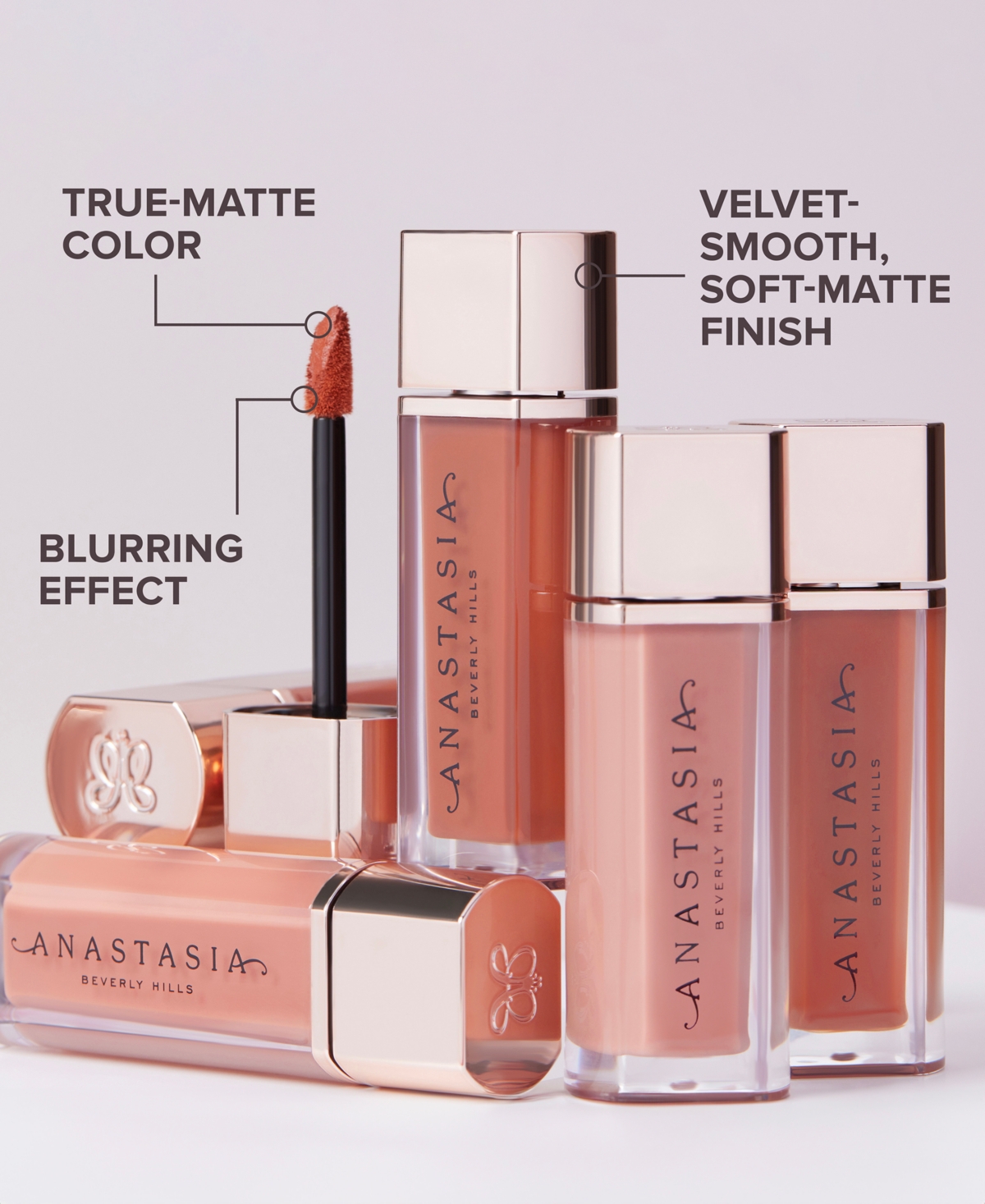 Anastasia Beverly Hills Lip Velvet, 0.12 Oz. In Pale Mauve