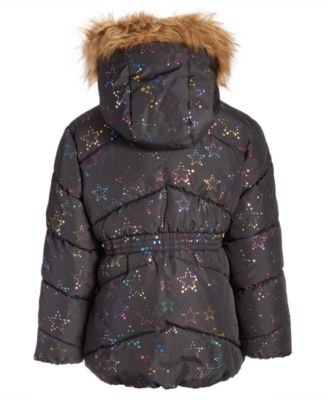S Rothschild & CO Toddler & Little Girls Foil Quilted Puffer