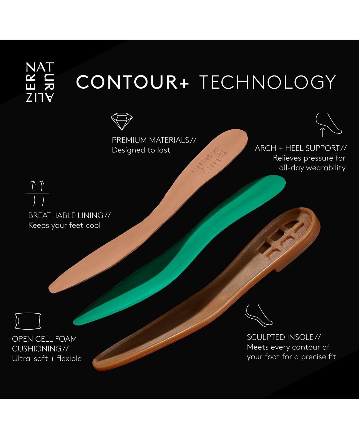 Naturalizer True Colors Maxwell Flat In Frappe Leather