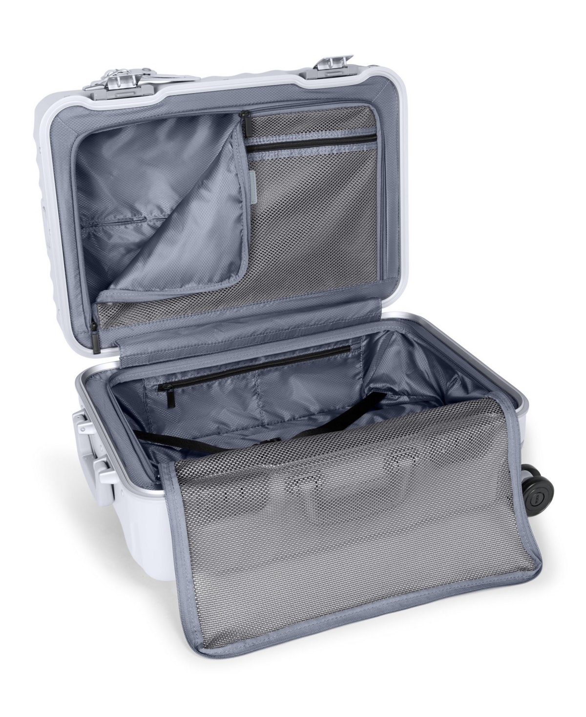 Tumi International Expandable 4 Wheeled Carry On Suitcase In Pearl Grey Texture