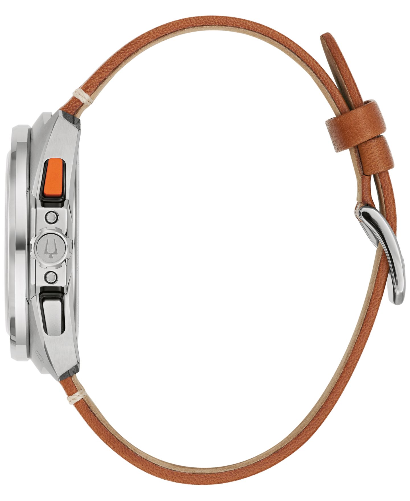 Мужские часы Bulova Chronograph Racer Brown Leather Strap Watch 42mm — фото 2