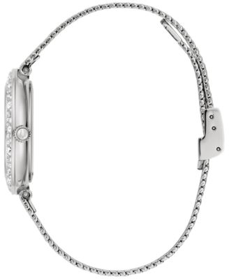 Women's Crystal Stainless Steel Mesh Bracelet Watch 32mm