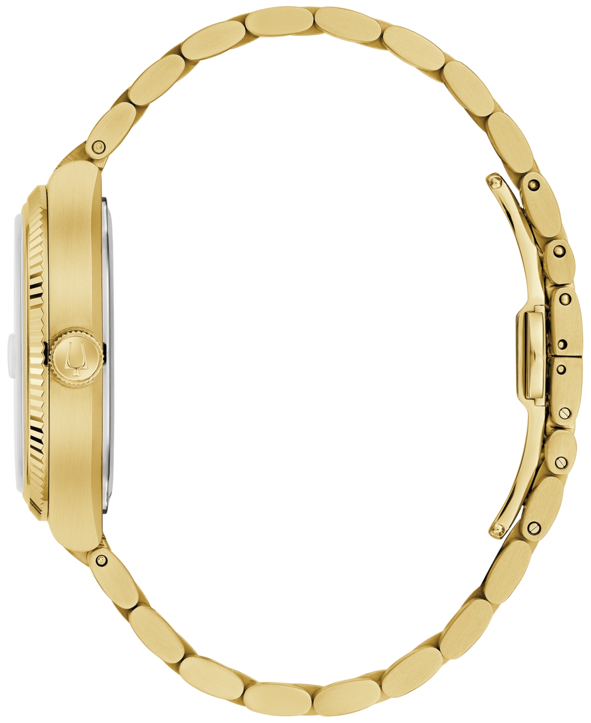 Bulova Unisex Super Seville Gold-tone Stainless Steel Bracelet Watch 38mm In No Color