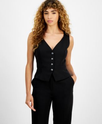 GUESS - Women's Fatima V-Neck Sleeveless Vest