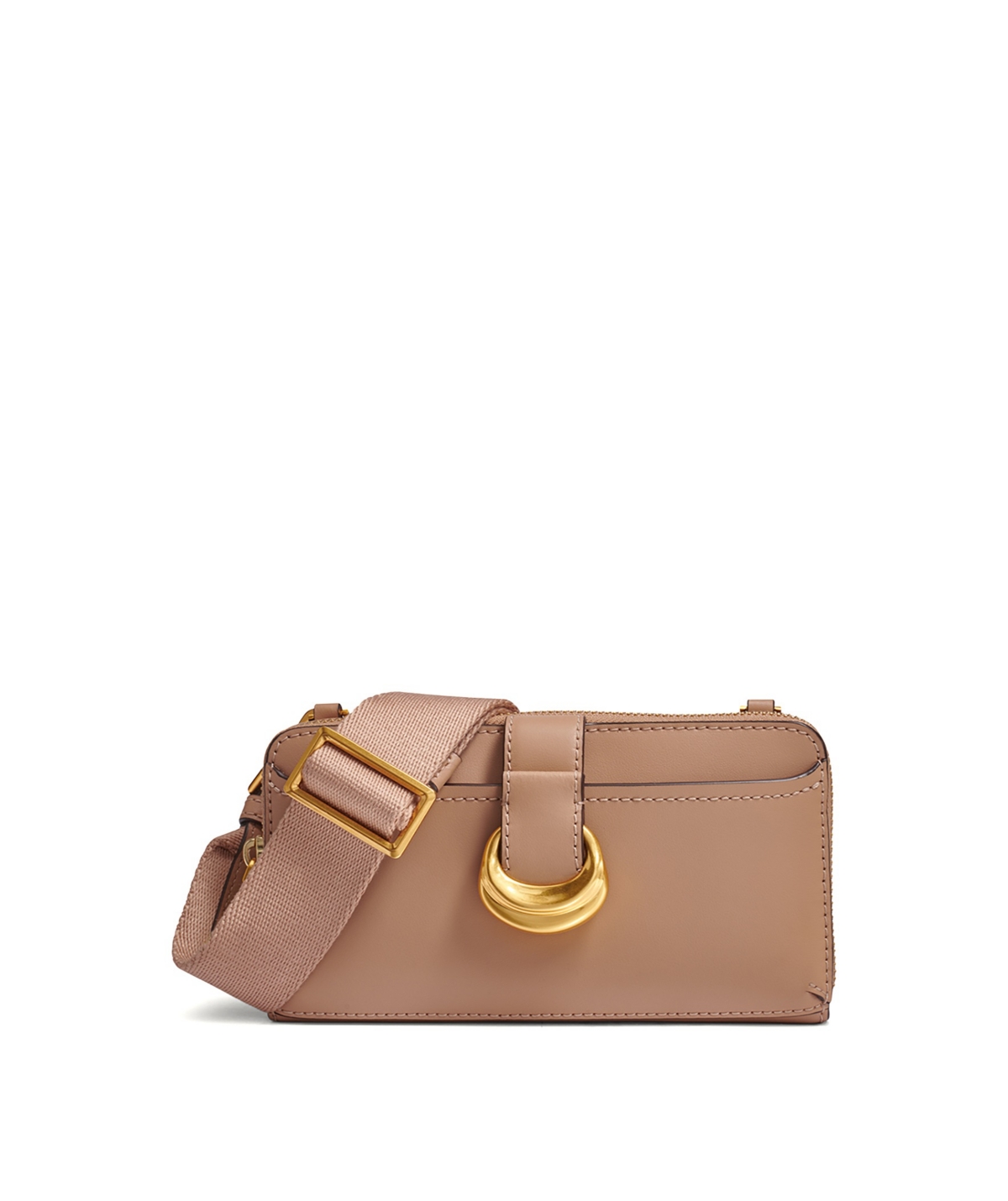 Shop Donna Karan Valley Stream Buckle Wallet On String In Fawn