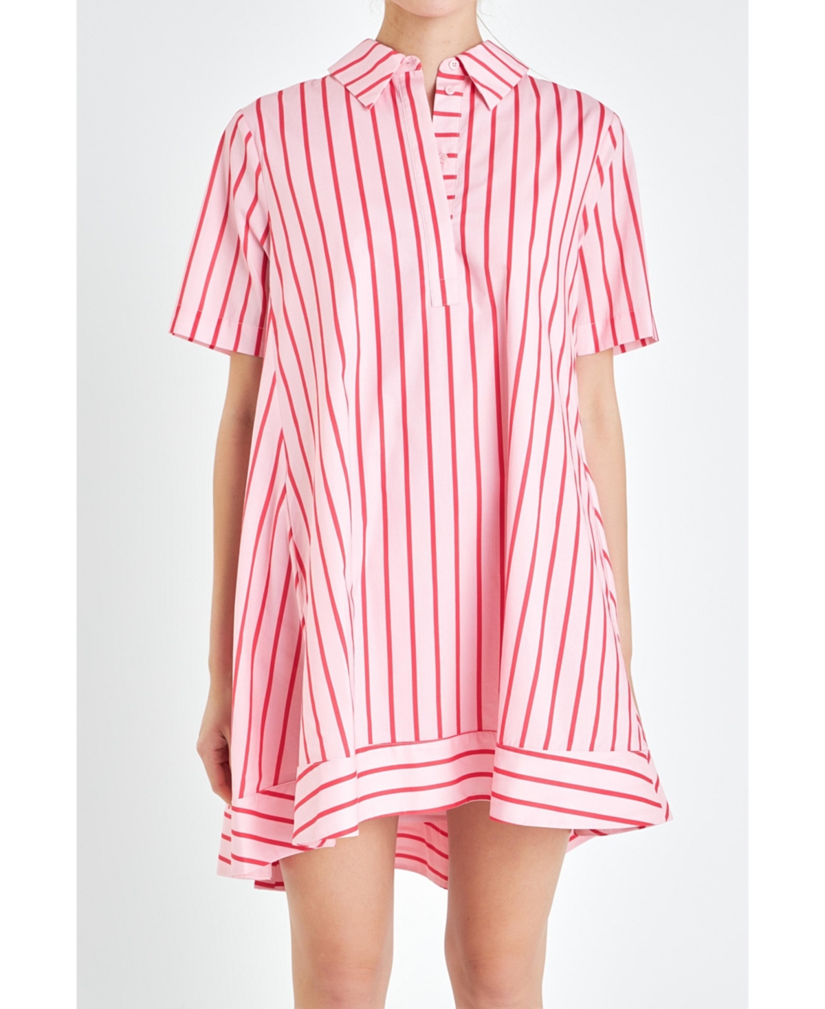 English factory a line striped dress new arrivals