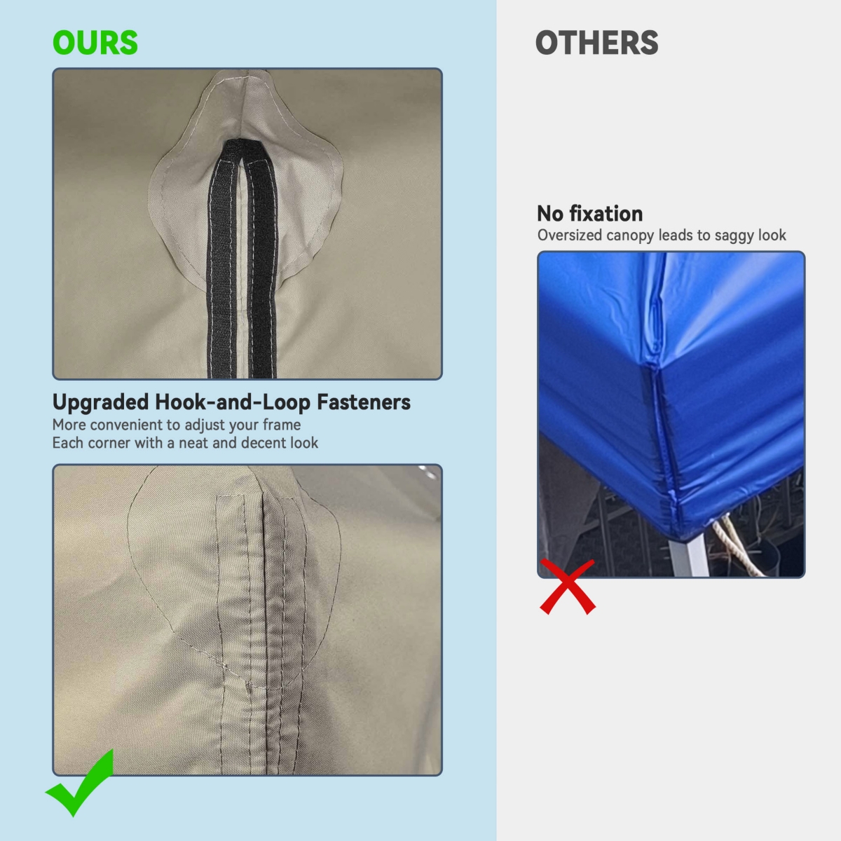 Yescom 10'x10' Gazebo Top Replacement for 2 Tier Outdoor Canopy Cover Patio Garden Yard Grey Y00910T09