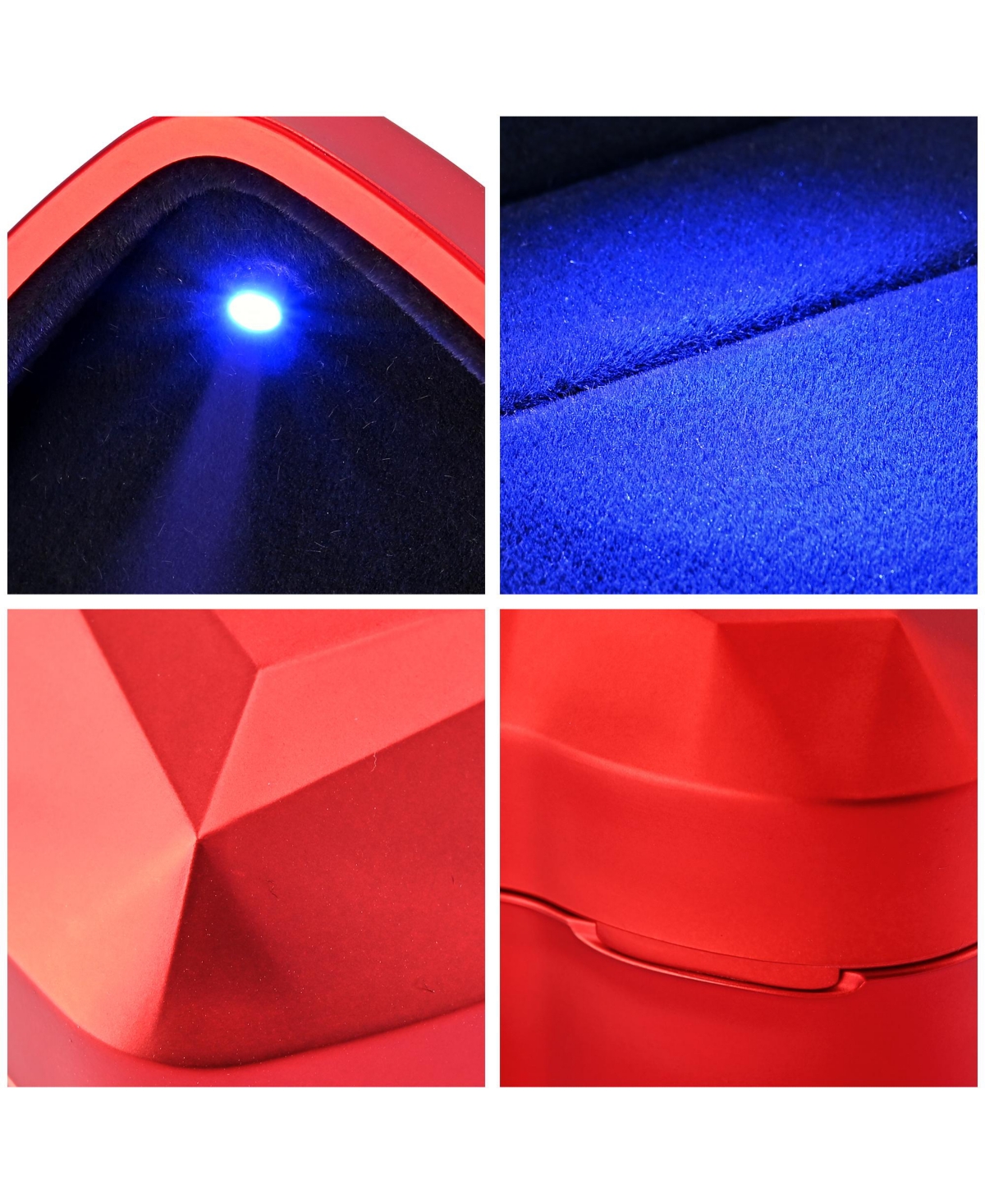 Yescom Heart Shape Led Ring Box Jewelry Wedding Engagement Proposal Light Case 4 Pack