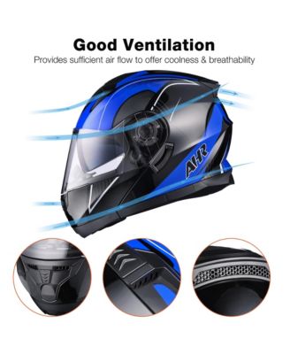 RUN-M3 Modular Flip Up Helmet Full Face Dual Visor DOT Motorcycle Bike S