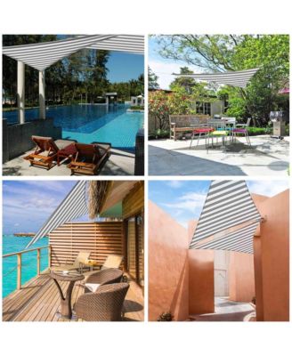 4 Pack 7 Ft 97% UV Block Triangle Sun Shade Sail Heavy Duty Outdoor