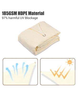 6 Pack 7 Ft 97% UV Block Triangle Sun Shade Sail Heavy Duty Outdoor