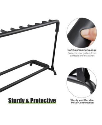 7 Seven Holder Multi Guitar Folding Stand Band Stage Bass Acoustic Guitar Display Rack